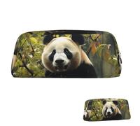 SDTYKHJ Pencil Case Panda Tree Big Pencil Bag Portable Coin Pouch Aesthetic Cosmetic Bag Leather Makeup Bag, Gold, One Size