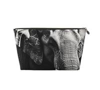 SDTYKHJ Travel Makeup Bag Large Capacity Cosmetic Bags for Women,Waterproof Portable Shaving Bag Small Toiletry Bag Black and White Elephant Leather Cosmetic Organizer Bags for Traveling, Gold, One