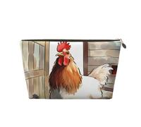 SDTYKHJ Travel Makeup Bag Large Capacity Cosmetic Bags for Women,Waterproof Portable Shaving Bag Small Toiletry Bag Farm Animals Leather Cosmetic Organizer Bags for Traveling, Gold, One Size