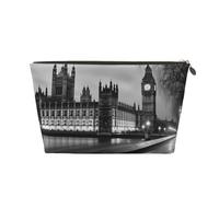 SDTYKHJ Travel Makeup Bag Large Capacity Cosmetic Bags for Women,Waterproof Portable Shaving Bag Small Toiletry Bag Houses of parliament Leather Cosmetic Organizer Bags for Traveling, Gold, One Size