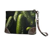 SDTYKHJ Women's Leather Wristlet Purses Clutch Wallet Pickle Handbag Ladies Evening Bag Cell Phone Pouch Bag