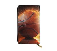 SDTYKHJ Women's Wallet Clutch Large Capacity Long Wallet Ball Basketball Leather Ladies Card Phone Holder Travel Purse