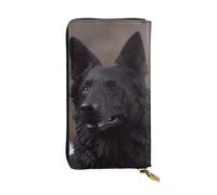 SDTYKHJ Women's Wallet Clutch Large Capacity Long Wallet Black german shepherd Leather Ladies Card Phone Holder Travel Purse