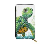 SDTYKHJ Women's Wallet Clutch Large Capacity Long Wallet Cartoon Turtle Pattern Leather Ladies Card Phone Holder Travel Purse