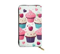 SDTYKHJ Women's Wallet Clutch Large Capacity Long Wallet Cupcake Candy Hearts Sweet Leather Ladies Card Phone Holder Travel Purse