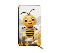 SDTYKHJ Women's Wallet Clutch Large Capacity Long Wallet Cute Bees Daisy Flower Leather Ladies Card Phone Holder Travel Purse
