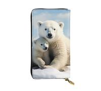 SDTYKHJ Women's Wallet Clutch Large Capacity Long Wallet Cute Polar Bear Leather Ladies Card Phone Holder Travel Purse