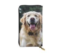 SDTYKHJ Women's Wallet Clutch Large Capacity Long Wallet Funny Golden Retriever Leather Ladies Card Phone Holder Travel Purse