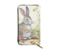 SDTYKHJ Women's Wallet Clutch Large Capacity Long Wallet Garden Bunny Leather Ladies Card Phone Holder Travel Purse