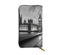 SDTYKHJ Women's Wallet Clutch Large Capacity Long Wallet Houses of parliament Leather Ladies Card Phone Holder Travel Purse