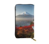 SDTYKHJ Women's Wallet Clutch Large Capacity Long Wallet Japan Mount Fuji Landscape Leather Ladies Card Phone Holder Travel Purse