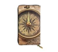 SDTYKHJ Women's Wallet Clutch Large Capacity Long Wallet Law of the Compass Navigation Leather Ladies Card Phone Holder Travel Purse