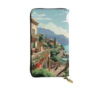 SDTYKHJ Women's Wallet Clutch Large Capacity Long Wallet Mediterranean Summer Leather Ladies Card Phone Holder Travel Purse