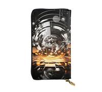 SDTYKHJ Women's Wallet Clutch Large Capacity Long Wallet Musical Theme Music Clefs Leather Ladies Card Phone Holder Travel Purse