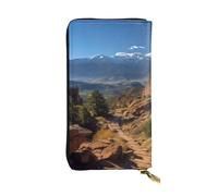 SDTYKHJ Women's Wallet Clutch Large Capacity Long Wallet Pikes Peak Colorado Leather Ladies Card Phone Holder Travel Purse