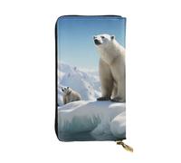 SDTYKHJ Women's Wallet Clutch Large Capacity Long Wallet Polar Bear Penguin Leather Ladies Card Phone Holder Travel Purse