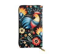SDTYKHJ Women's Wallet Clutch Large Capacity Long Wallet Polish Folk art Pattern Leather Ladies Card Phone Holder Travel Purse