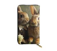 SDTYKHJ Women's Wallet Clutch Large Capacity Long Wallet Rabbit Couple Leather Ladies Card Phone Holder Travel Purse