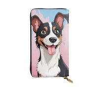 SDTYKHJ Women's Wallet Clutch Large Capacity Long Wallet Rat Terrier Dog Leather Ladies Card Phone Holder Travel Purse