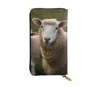 SDTYKHJ Women's Wallet Clutch Large Capacity Long Wallet Sheep Animal Leather Ladies Card Phone Holder Travel Purse