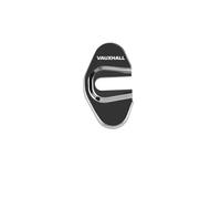 SDUEYZS 4PCS Stainless Steel Car Door Lock Cover Protector Anti-Corrosion Waterproof Rustproof Protective Decoration Accessories for OPEL Vauxhall Logo Movano VXR Grandland,Black-A
