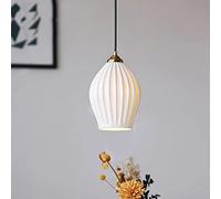 SDUYTDG French Petal Ceramic Lampshade Ceiling Flush Pendant Light Fixtures For Dining Room Lamp Hanging Chandelier Lighting For Balcony Office Decor Lamp 23cm