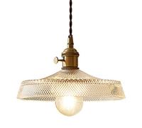 SDUYTEG Japanese Style Glass Lampshade Pendant Light Hanging Lamp At The Bottom Of E27 Single Head Adjustable Ceiling Chandelier Lighting Fixture Suitable For Restaurant, Bar, Bar, Coffee Shop