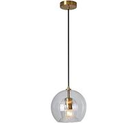 SDUYTEG Single head clear glass Pendant light Creative globe Modern chandelier Adjustable hanging Ceiling lamp Suitable for bar counter, bedroom, living room and dining room
