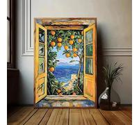 SDVIB Canvas Painting Open Window Apple Tree Lemon Henri Matisse Poster Canvas Painting Print Wall Picture for Home Decor(60x80cm/Frameless)