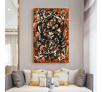 SDVIB Canvas Prints oil painting Jackson Pollock《Free Form》Artwork Poster Picture Modern Wall Art decor Home Living room 31.4”x39.3(80x110cm) No frame