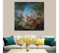 SDVIB Francois Boucher《Vulcan Presenting Arms to Venus for Aeneas》Canvas Prints Oil Painting Picture Background Home Decoration 50x50cm Frameless
