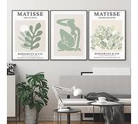 SDVIB Matisse Abstract Coral Flowers Geometry Wall Art Canvas Painting Nordic Posters And Prints Wall Pictures For Living Room Decor 40x60cm-3Pieces Frameless