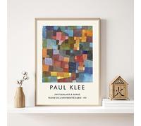 SDVIB Mid Century Paul Klee Watercolor Colorful Abstract Wall Art Canvas Paintings Pictures Posters and Prints Living Room Decor 50x70cm Frameless