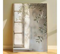 SDVIB Olive Branch by The Window, Featuring a Green Vintage Kitchen Painting, Canvas Wall Art Prints, for Room Home Decor(40x60cm/Frameless)