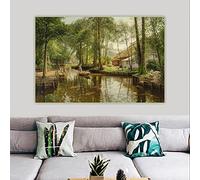 SDVIB Peder Mork Monsted Going To Market Landscape Canvas Oil Painting Artwork Picture Aesthetics Wall Decor Home Decoration 60x80cm Frameless