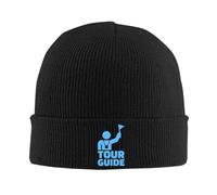 Sdwtdiewos Unisex Beanie Hat for Custom Harajuku Tour Guide Funny Custom for A Boy Vintage Black Knitted Beanies Hats Size is: One Size
