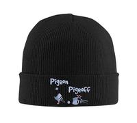 Sdwtdiewos Unisex Beanie Hat for Pigeon Pigeoff Bird Birdwatcher Birdwatching Cute Funny Graphic Loose 123 Black Knitted Beanies Hats Size is: One Size