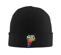 Sdwtdiewos Unisex Beanie Hat for Why I Lose At Padel Funny Paddle Tennis Players Fans Summer Birthday Black Knitted Beanies Hats Size is: One Size
