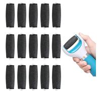 SDXCJY 15 Pcs Foot File Replacement Rollers, Extra Coarse Electric Foot File Refills for Velvet Smooth, Pedicure Sets for Feet Hard Skin Remover Heads. (Black)