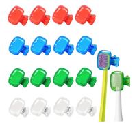 SDXCJY 16pcs Toothbrush Covers, Plastic Toothbrush Head Cover, Tooth Brush Travel Case Compatible for Home Travel Outdoor Camping Hiking Business Trip Home Bathroom (16pcs)