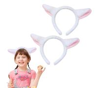 SDXCJY 2 Pcs Animal Head Bands Sheep Ears on Head band Lovely Animal Ears Headband,Adult Women, Kids, Headbands Men, Hen Party, Fancy Dress, Farm Plush Donkey Cow Sheep Christmas (2pcs)