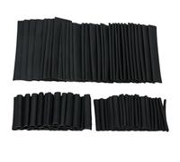 SDXCJY 254 Pcs Heat Shrink Tubing Wire Protector Shrink Sleeving Tube Black Cable Sleeve,Wrap Cable Sleeve Great for Electrical Insulation and Repair. (black)