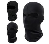 SDXCJY 3 Pcs Hole Balaclava,Balaclava Ski Face Mask,Black Motorcycle Cycling Neck Warmer for Helmet,Full Face Ski Mask for Men/Women. (UK, Numeric, 3, 8, Black)
