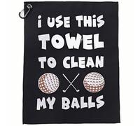 SDXCJY Golf Towel,Funny Golf Gifts.Funny Golf Gifts for Men Husband Boyfriend Dad, Novelty Golf Towels for Golf Bags With Clip,Birthday, Golf Accessories.Personalised Golf Ball Towel (black)
