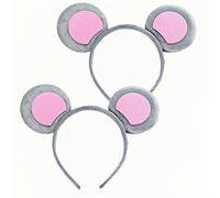 SDXCJY Mouse Ears Headband,Animal Ears Hairband For Adults Boy Girls, Headband Mouse Animal Costume Headpiece for Kids Fancy Dress Up (grey, One Size)