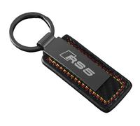 SDYAYFGE Anti Lost Car Keychain,for Audi RS5 Fob Logo Emblems Keyring Replacement Swivel scratch proof Lanyard Accessory