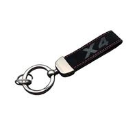 SDYAYFGE Anti Lost Car Keychain,for BMW X4 Leather Fob Logo Emblems Keyring Replacement Swivel scratch proof Lanyard Accessory