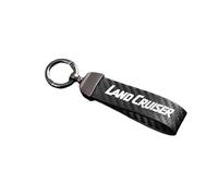SDYAYFGE Anti Lost Car Keychain,for Toyota Land Cruiser Leather Fob Logo Emblems Keyring Replacement Swivel scratch proof Lanyard Accessory