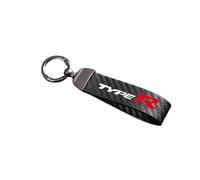 SDYAYFGE Anti Lost Car Keychain,for Type R Leather Fob Logo Emblems Keyring Replacement Swivel scratch proof Lanyard Accessory