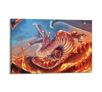 SDYFERBX Lava Dragon Poster Decorative Painting Canvas Wall Posters And Art Picture Print Modern Family Bedroom Decor Posters 12x18inch(30x45cm)